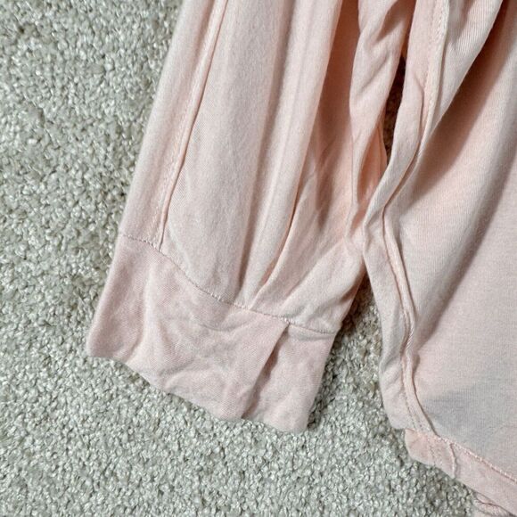 Free People Can't Fool Me Oversized Tee Womens Small Pink Peach Soft Rayon Top - Picture 9 of 9
